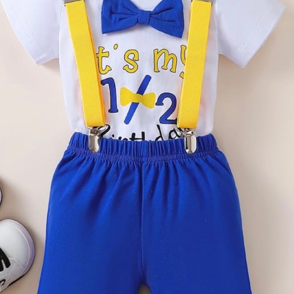 1/2 Half Birthday outfit for baby